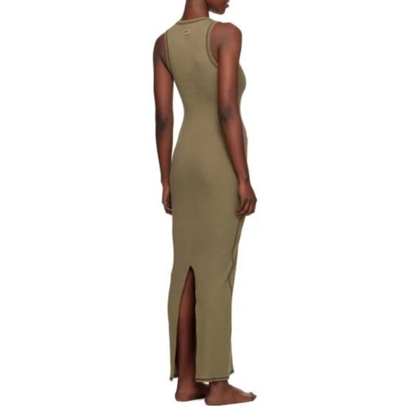 skims army green dress Soft Lounge Long Slip Dress